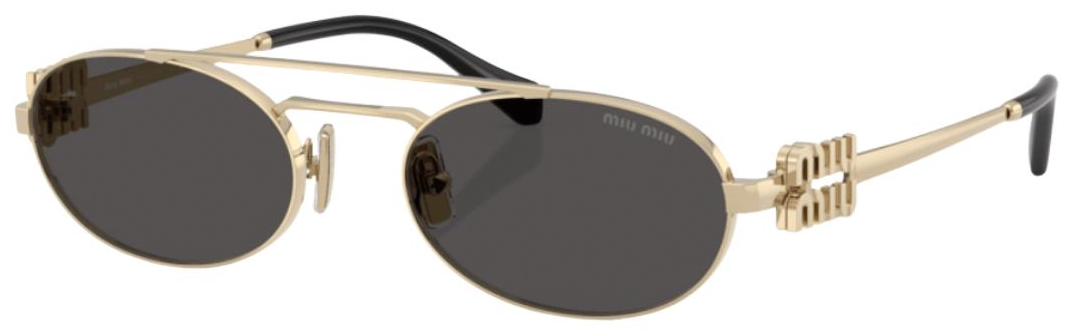Miu Miu Gözlük 0Mu 54Zs Oval Gold Siyah Kadın Güneş Gözlüğü