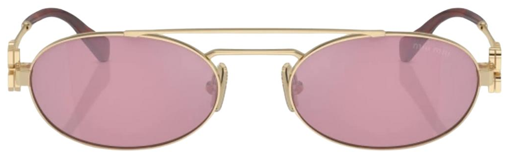 Miu Miu 0Mu 54Zs Pembe Gold Elips Kadın Güneş Gözlüğü
